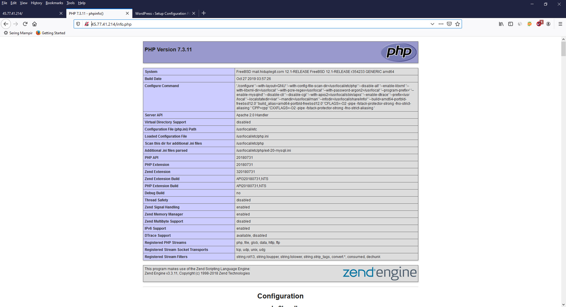 How To Install Wordpress With Apache On FreeBSD 12