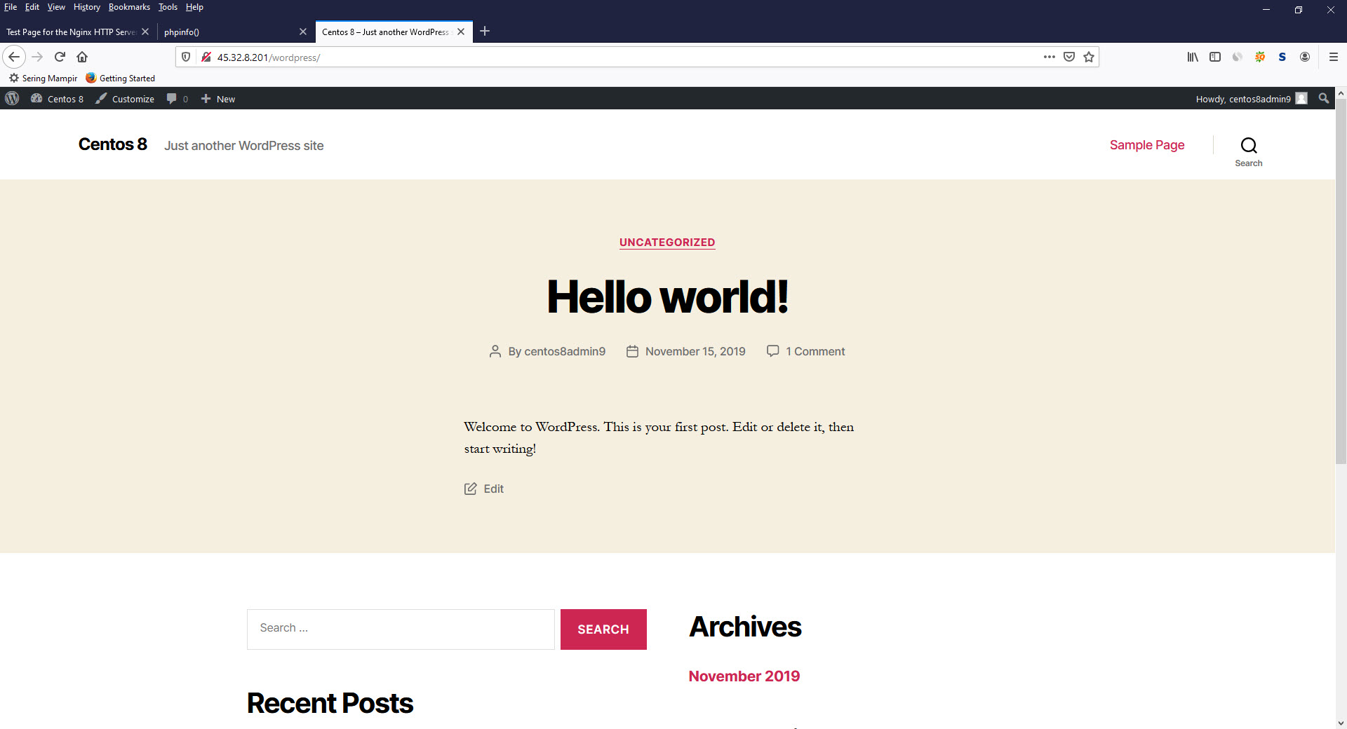 How To Install Wordpress With Apache On FreeBSD 12