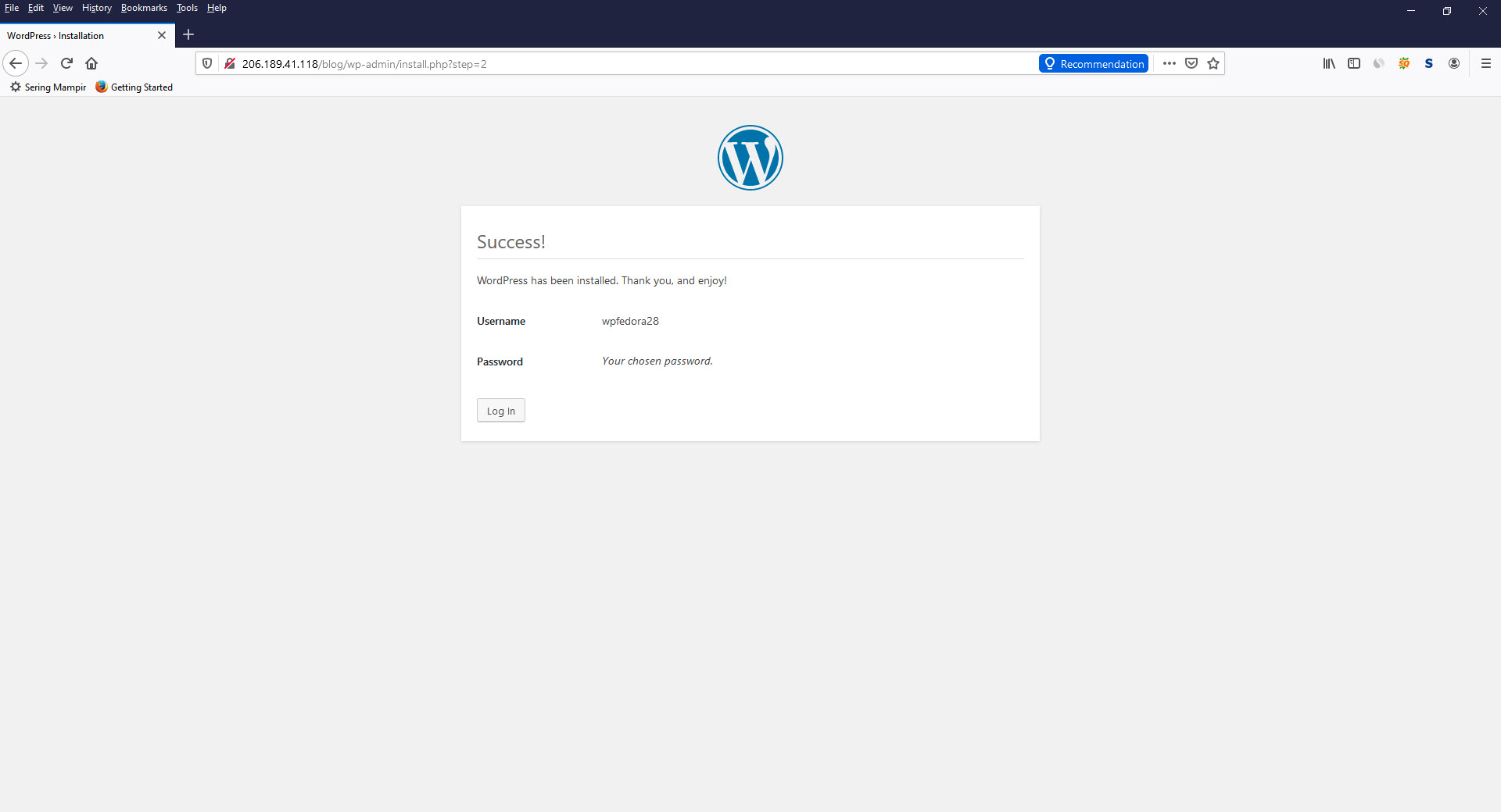 How To Install Wordpress With Apache On Fedora 28/29/30/31/32