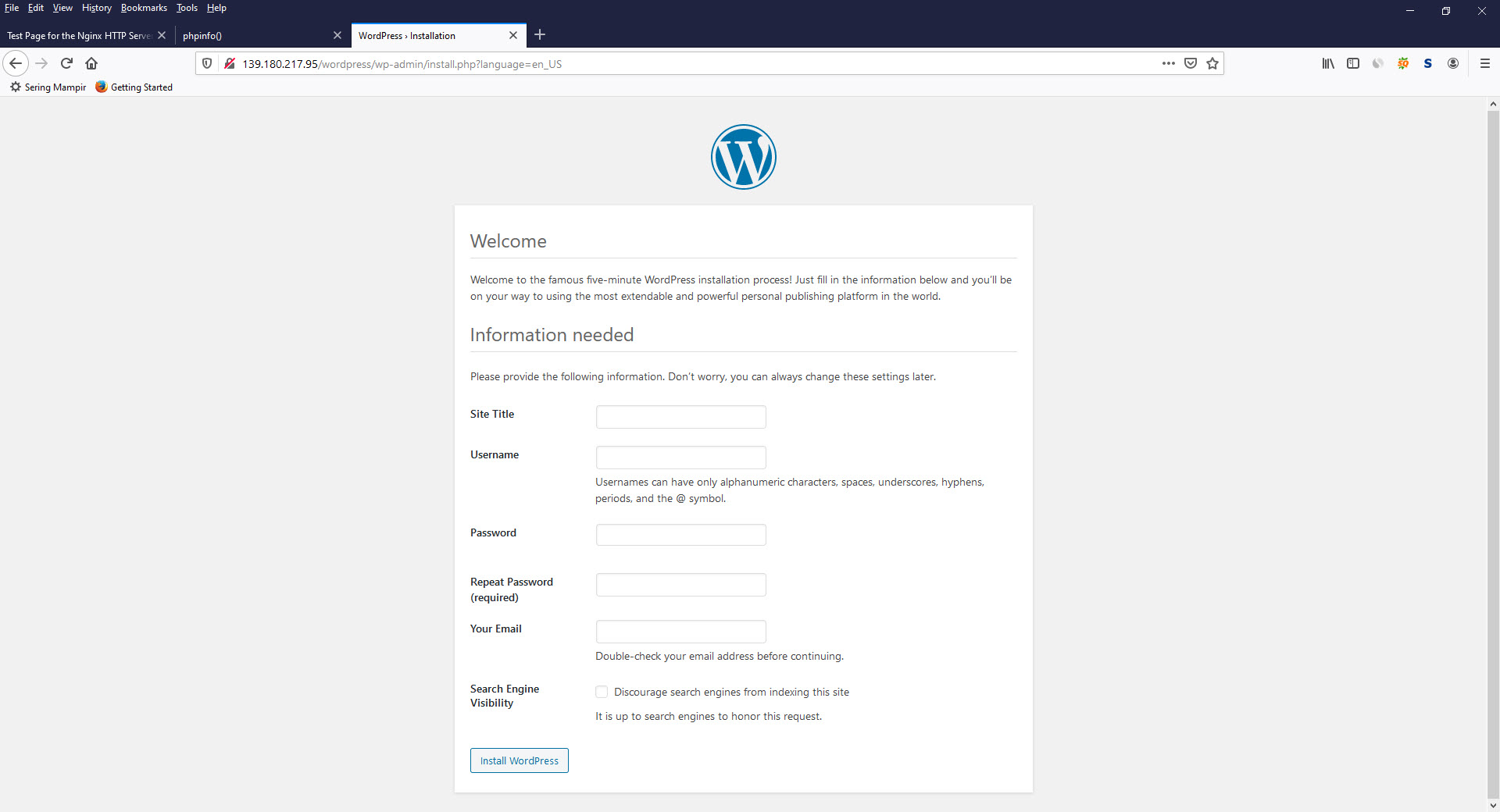How To Install Wordpress With Nginx On Centos 8